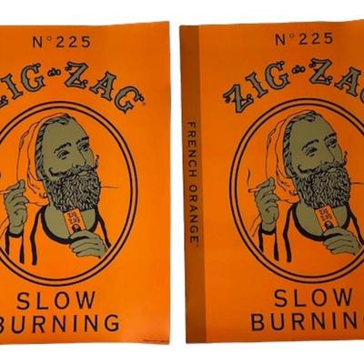 Zig-Zag French Orange Store Decals