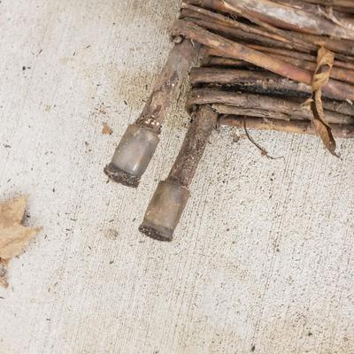 Eight Willow Edging Pieces, Decorative Wheelbarrow & Cast Iron Hook (G-KD)