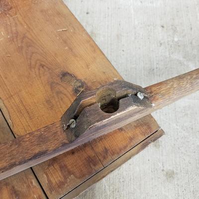 Eight Willow Edging Pieces, Decorative Wheelbarrow & Cast Iron Hook (G-KD)