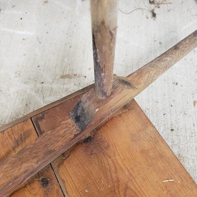 Eight Willow Edging Pieces, Decorative Wheelbarrow & Cast Iron Hook (G-KD)