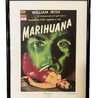 Numbered Lithograph From the Book Marihuana