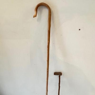 Shepherd’s Crook/Stick & Rustic Merlos Walking Cane (P-RG)