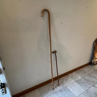 Shepherd’s Crook/Stick & Rustic Merlos Walking Cane (P-RG)