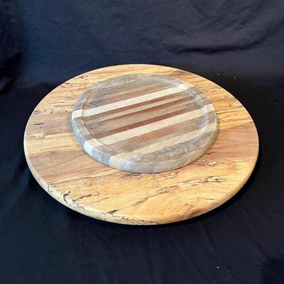 J.D. Burton Handmade Wooden Lazy Susan & Cutting Board (O-MG)