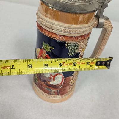 Vintage German Lidded Beer Stein