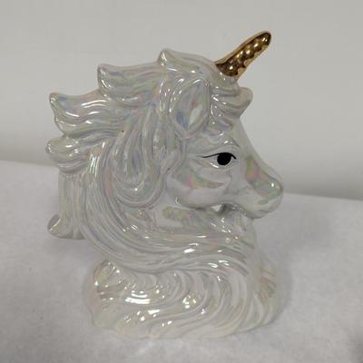 White Iridescent Pearlescent Unicorn Figures