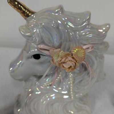 White Iridescent Pearlescent Unicorn Figures