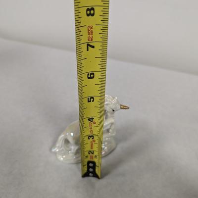 White Iridescent Pearlescent Unicorn Figures