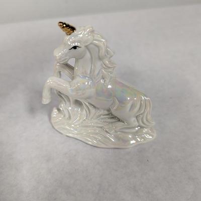 White Iridescent Pearlescent Unicorn Figures