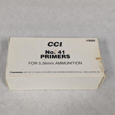 CCI No. 41 Primers For 5.56mm Ammunition