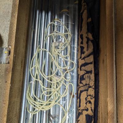 Outdoor Tarp With Poles In Antique Ammo Box