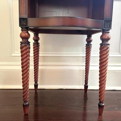 BOMBAY CO. Marble Top Side Table (See Description)