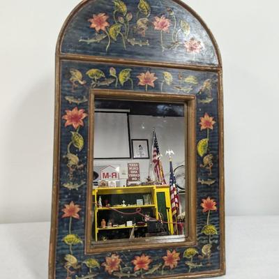 Hand Painted Floral Wall Mirror