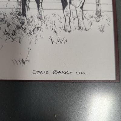 Pen & Ink David Bang Signed Art