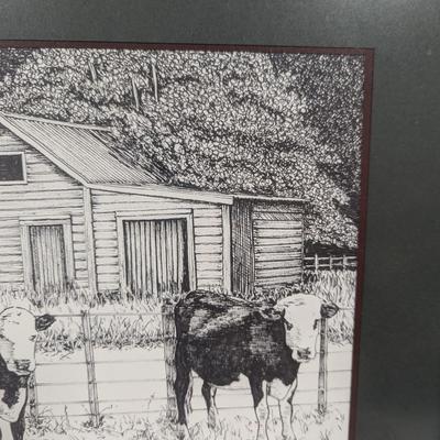 Pen & Ink David Bang Signed Art