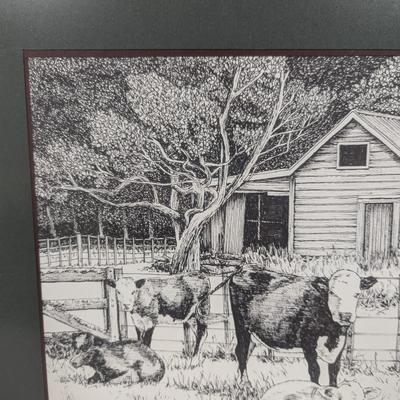 Pen & Ink David Bang Signed Art