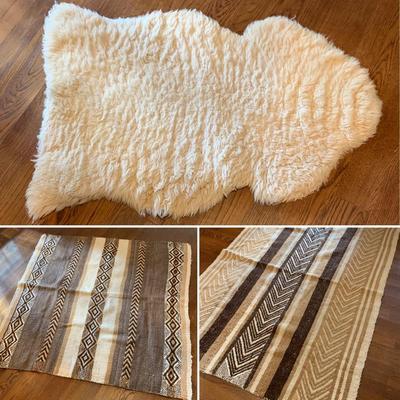 Wool Rugs & a Sheepskin Rug (L-HS)