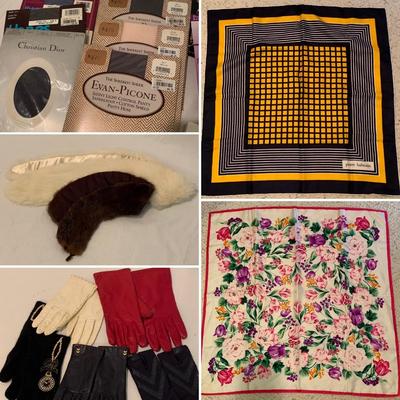 Silk Scarves, Fur Collars, Gloves, & Pantyhose (MB-HS)