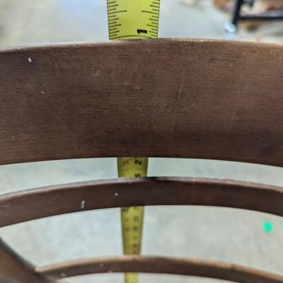 Antique Primitive Rustic Shaker Chair With Leather Seat