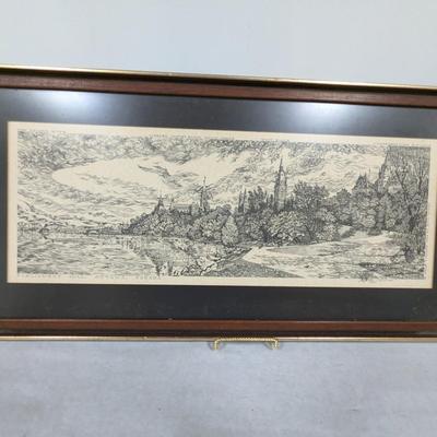 Framed Signed & Numbered Indian summer 1984 By Rich Ahern Parliament Hill