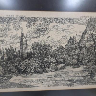 Framed Signed & Numbered Indian summer 1984 By Rich Ahern Parliament Hill
