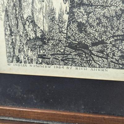 Framed Signed & Numbered Indian summer 1984 By Rich Ahern Parliament Hill