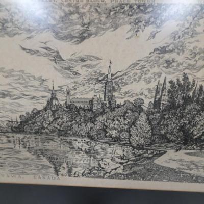 Framed Signed & Numbered Indian summer 1984 By Rich Ahern Parliament Hill