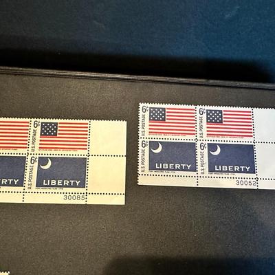 1968 US Postage Stamp Block Of 8 Flags 6 Cent MNH Scott #1345 And #1346