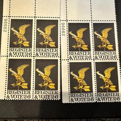 8 count unused Scott # 1344 - U.S. Block Of 4 - Register & Vote - MNH - (1968)