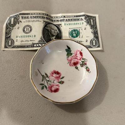 James Kent Ltd. Old Foley Trinket Dish. Pink Roses
