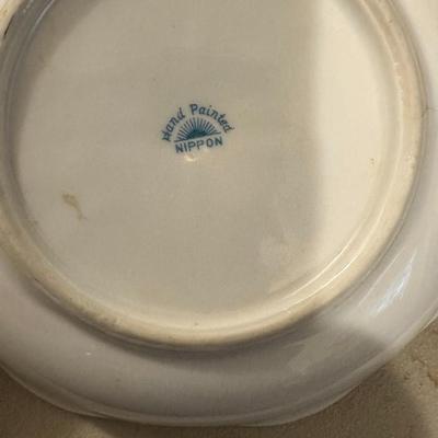Nippon Hand Painted Floral Trinket Dish Vintage