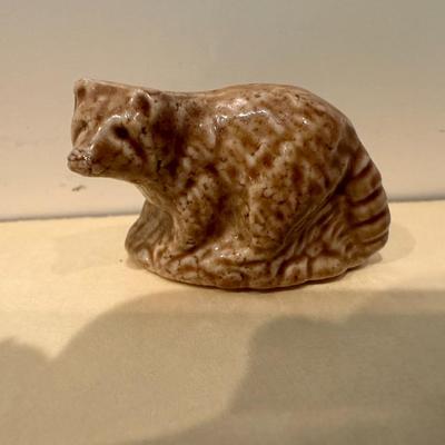 Vintage Wade Whimsies Miniature Mini Porcelian Raccoon Figurine Collectible 