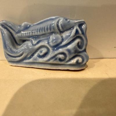 Wade Pottery England Sturgeon Fish Red Rose Tea Endangered N.A. Animals FREE S/H