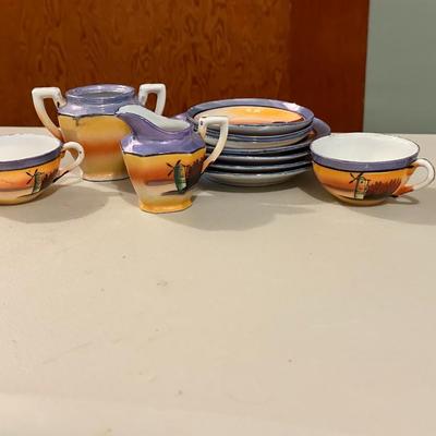 Vintage Japanese Hand Painted Miniature Tea Set