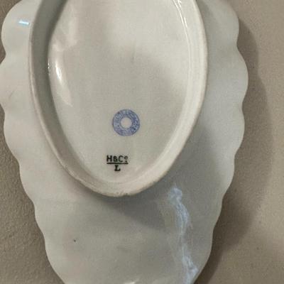 Vintage Scalloped Shell Shape Relish/Trinket Dish 8 Inch