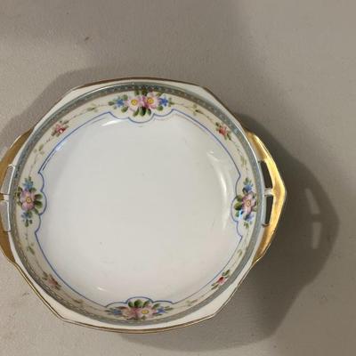 Nippon Gold Rimmed shallow bowl with Flowers