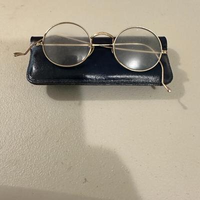 1920’s 1940’s Silver Wire Rim Eye Glasses Antique Round Spectacle John Lennon
