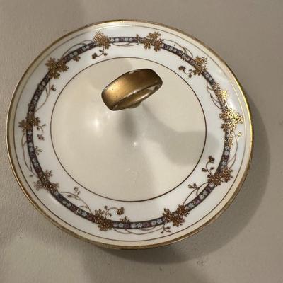 Circa 1900 Nippon Hand Painted & Gilt Server w/ Center Handle