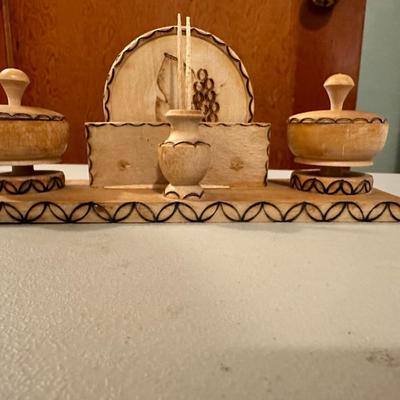 Wooden salt and pepper shaker, Vintage saltern, Handmade, Salt or Spices