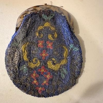 Antique 1920s Micro Bead Art Purse