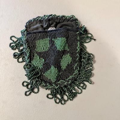 Antique 1920s Micro Bead Art Purse