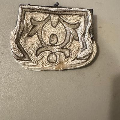 Art Deco Hand Beaded Made In France Ivory Beaded Evening Purse Wedding Purse 1920s Beaded Bag