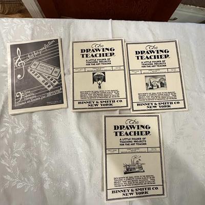 Vintage Art Supplies and Booklet Binney & Smith Co Drawing Teacher Mar-Apr 1939