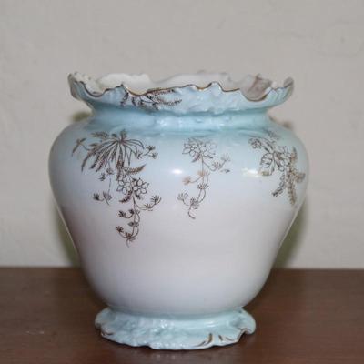 ANTIQUE PORCELAIN CRACKER - BISCUIT JAR - ELEGANT COLORS
