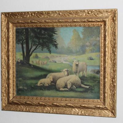 Sheep Oil Painting