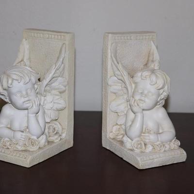 Pair Cherub Bookends