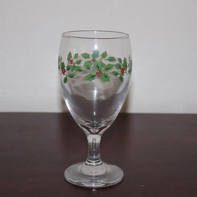 Single Christmas wine glass