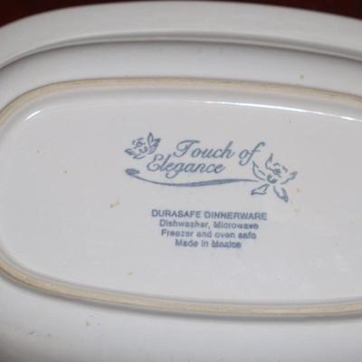 Pair of Grindley Hotel Ware Greenish/blueish Stripe Tray