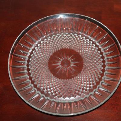 Diamond Pattern Pressed Glass
