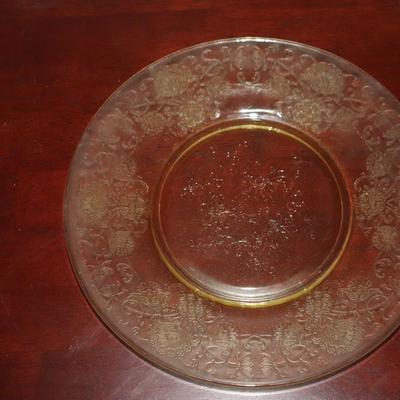 Vintage Embossed Clear glass